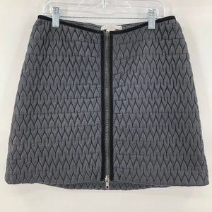 J-all black nylon quilted skirt